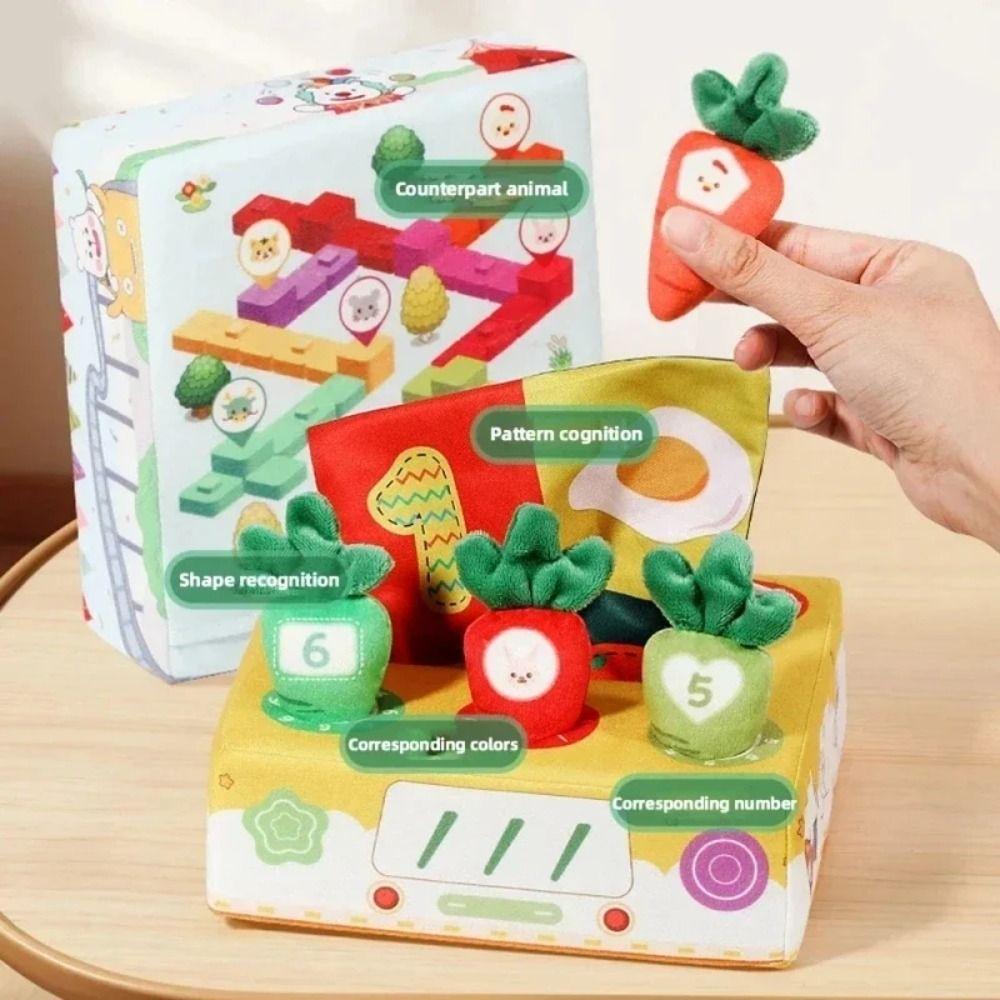 Tear-resistant Radishes Montessori Toy Pulling Carrots Stuffed Toys  Parent-child Game