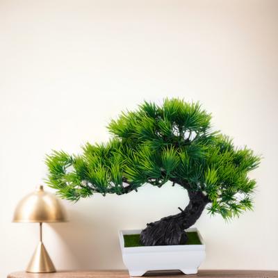 New Green Artificial Plants Bonsai Small Tree Grass Flower Potted Bonsai  Halloween  Hause Decoration Wedding Home Office Decor