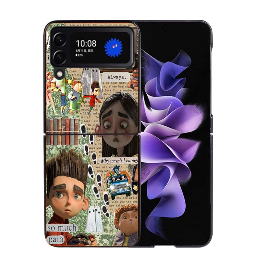 

Cartoon Movie P-ParaNorman Phone Case For Samsung Z Flip 7 6 5G Galaxy Z Flip4 Z Flip5 Z Flip3 Coque Black Hard PC Shell Protect Samsung Z Flip 5 5G