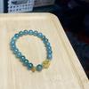 Exquisite Blue Jade & Gourd Bead Bracelet - Women's Versatile Fashion Accessory