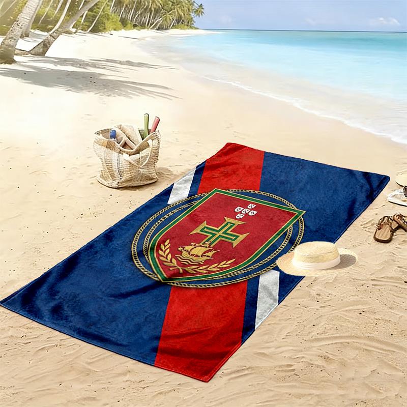 Royal Emblem Background beach towel beach Beach towel for vacation photos Outdoor pool towel quick-drying swim towel Absorbent bath towel Comfort
