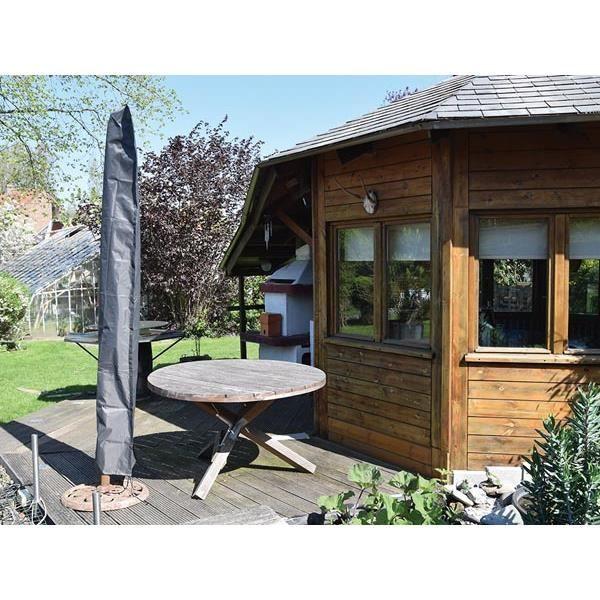 Perel housse de parasol 220 x 40 cm polypropylène gris