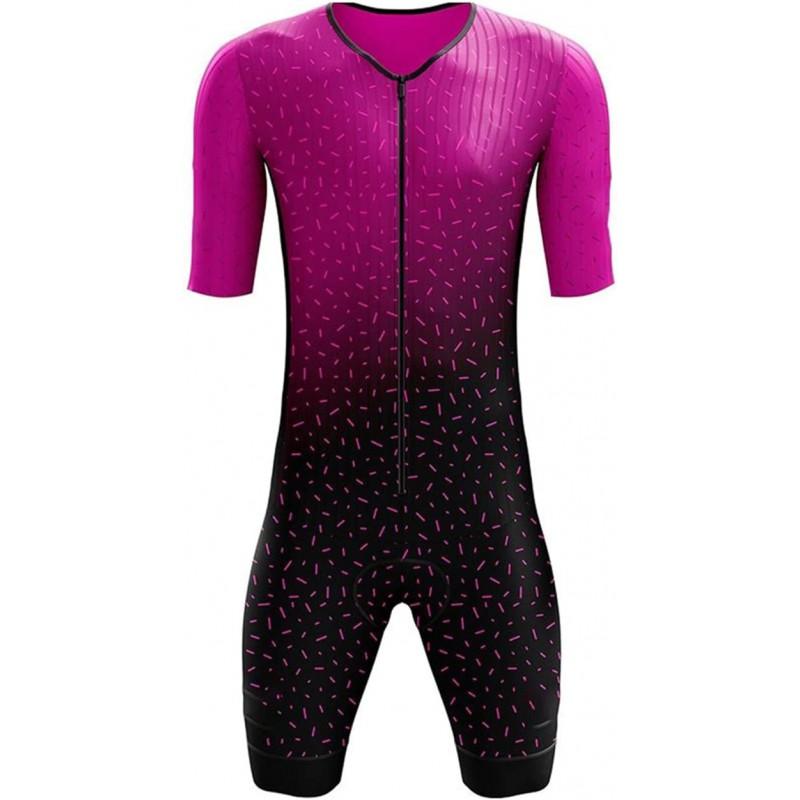 Herren Cycling Skin Suit Rennrad Zeitfahren Leistung Sommer Schnelltrocknend Kompressionspassform