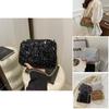 Colorful Glittery Underarm Bag Women 2024 New Fashionable Street Style Chain Square Bag
