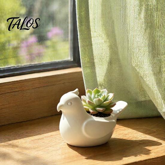 Healing Style Home Decor Bird Shape Flowerpot, Handheld Size Durable PLA Flower Pot, Cute Animal Pot 3D Printed Creative Planter, for Office