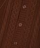 Nodu Fisherman Cable Round Neck Semi-Oversized Long Sleeve Knit Cable Knit Cardigan [Brown]