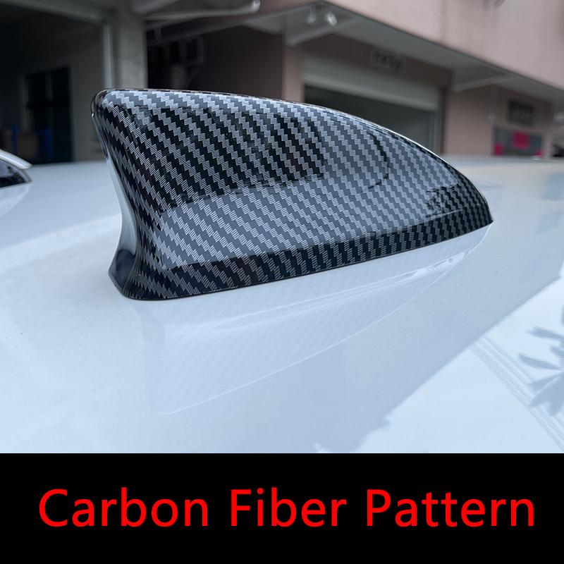 To Honda Civic  Shark Fin Antenna Carbon Fiber Protector Anti-scratch Waterproof 11th Gen Civic Shark Fin Antenna Cover Trim Carbon Fiber Pattern