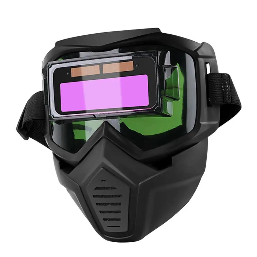 Detachable Welder Mask Auto Darkening Welding Glasses Band Work Mask Adjustable Breathable Equipment Type Split Protective D9Z0