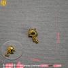 Ciondolo Charm Gatto della Fortuna Placcato Rame Oro 24K Collana Fu
