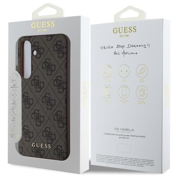 Guess Guhcs24Feg4Gfbr S24 Fe S721        Brązowy/Brown Hardcase 4G Metal Gold Logo