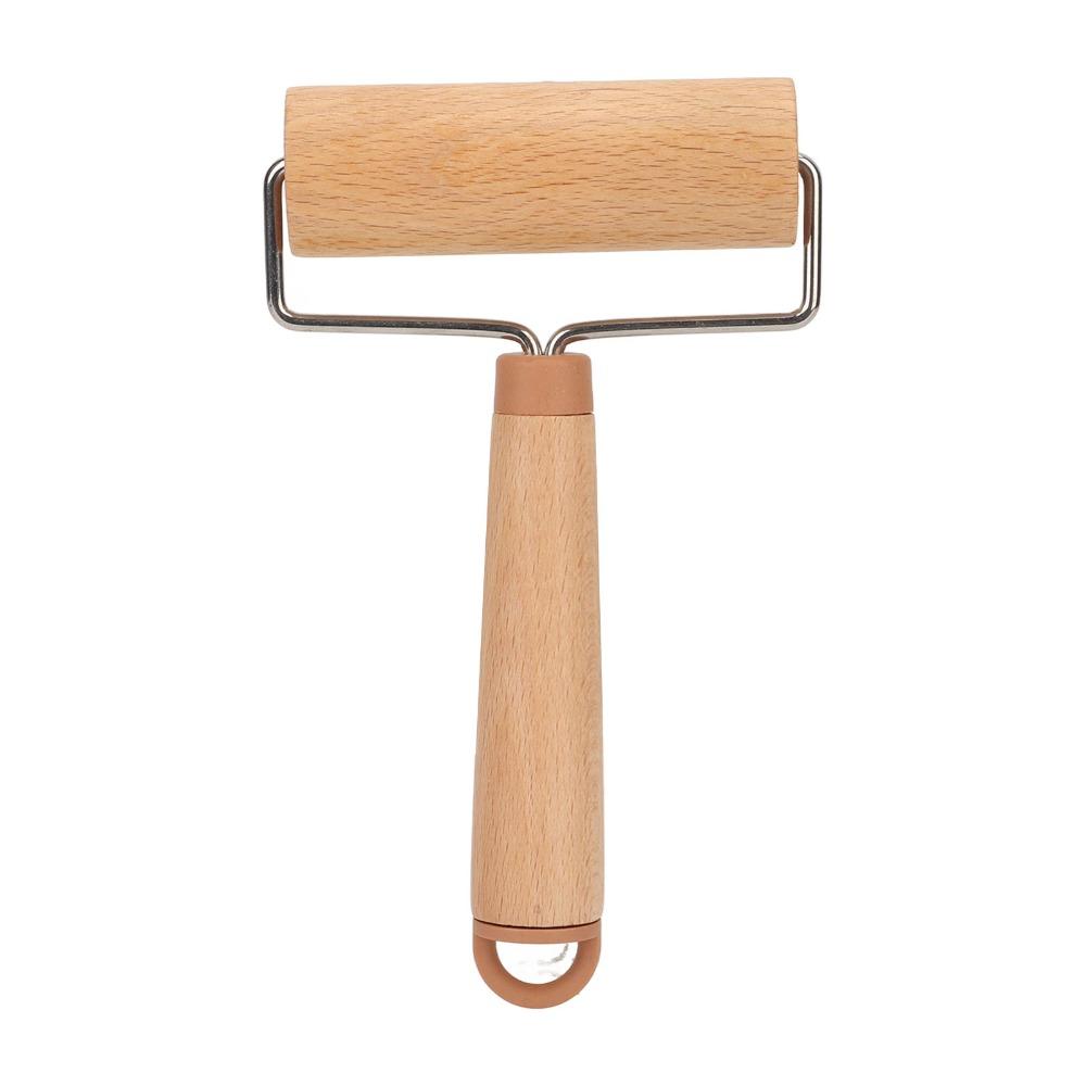 2pcs Easy To Clean Wood Dough Roller Ergonomic Handle Mini Pastry Roller  For Pizza Cake Bread