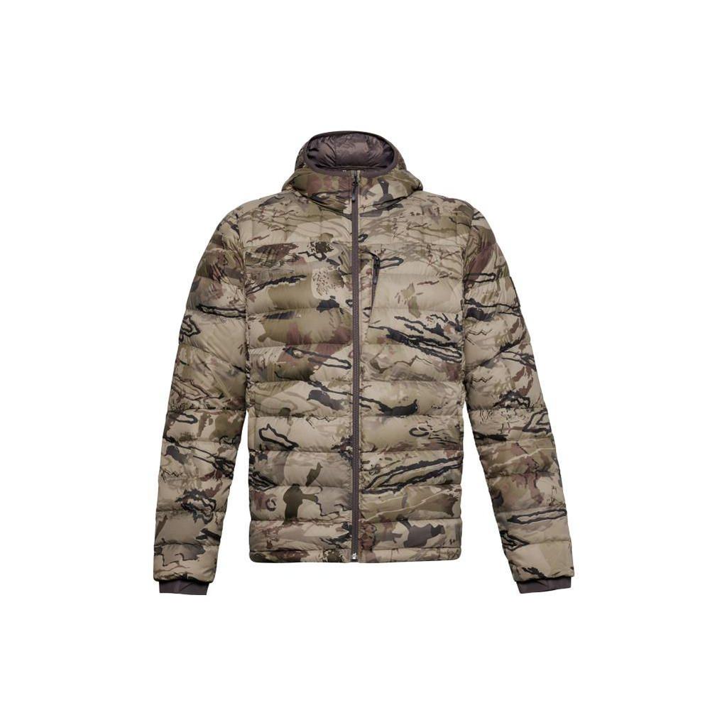 Under Armour Pánská venkovní maskáčová ležérní péřová bunda s kapucí svrchní oděv vícebarevná 1355327-999