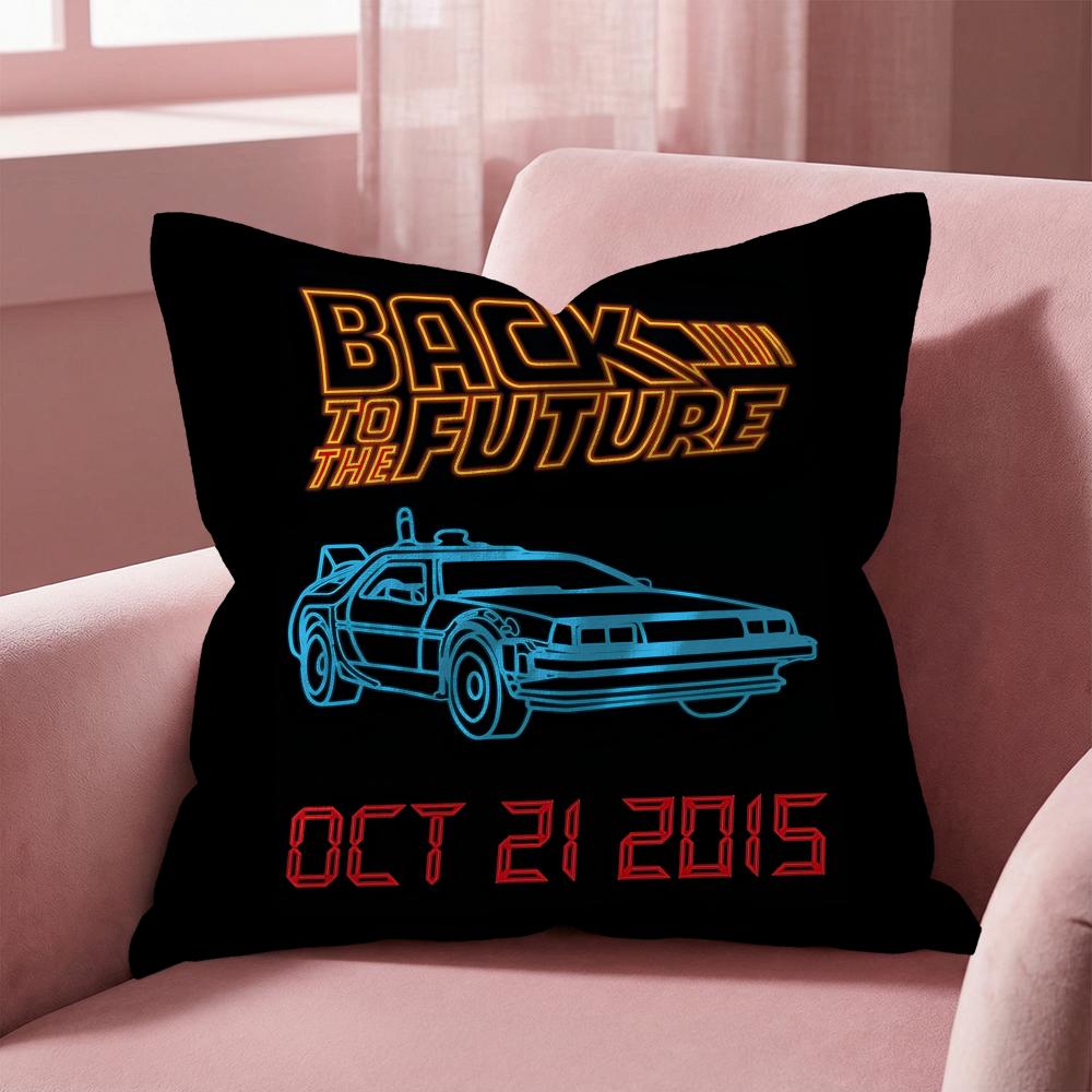 B-Back To The F-Future Cushion Cover Multi-Scene Pillow Cover for Home & Car - Reversible, Soft & Durable for Daily Use
