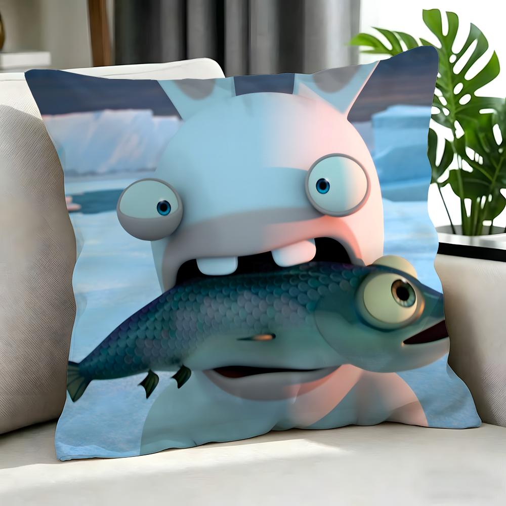 Cartoon Rabbids Invasion Cushion Cover Cushion Cover Set 4Pcs 50X50 45X45 40X40 Pillowcase Decorative Sofa Home Decor