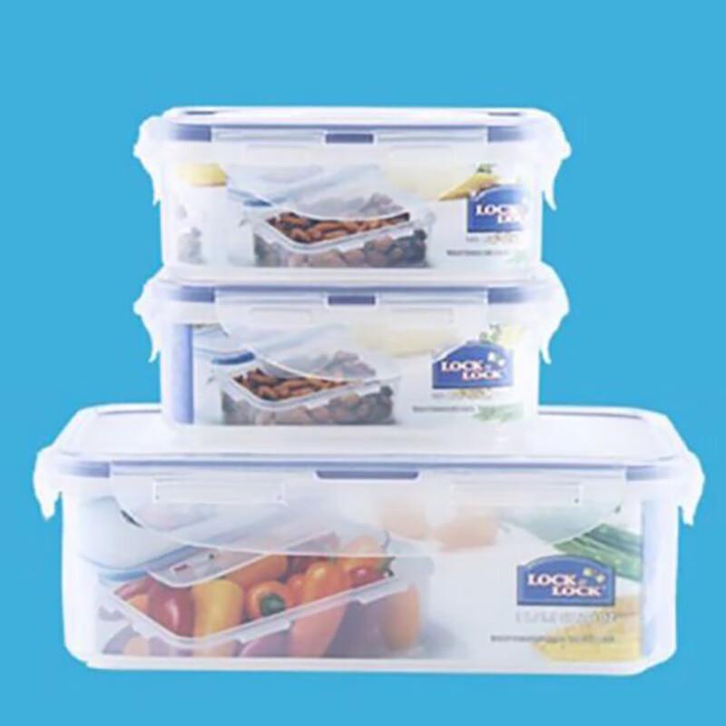 LocknLock 3-Piece Plastic Food Storage Container Set