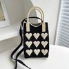 Sommer Damen Niedliche Mini-Tasche Vielseitige Mode Handytasche Cartoon Gestrickte Handtasche Umhängetasche Umhängetasche
