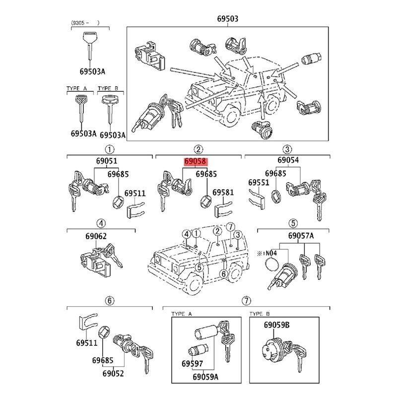 Cylinder Locking Fuel Cap for Toyota All Hilux / 4-Runner Diesel Models with Twise Type Cap 69058-60071 6905860071