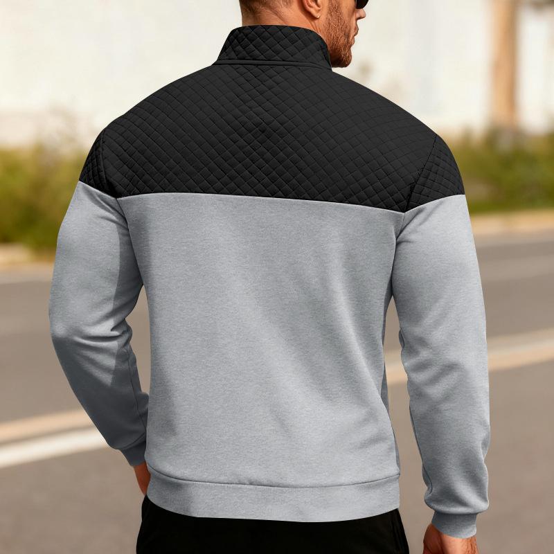 Men S Casual Loose Stand Collar Zip Sweatshirt Winter