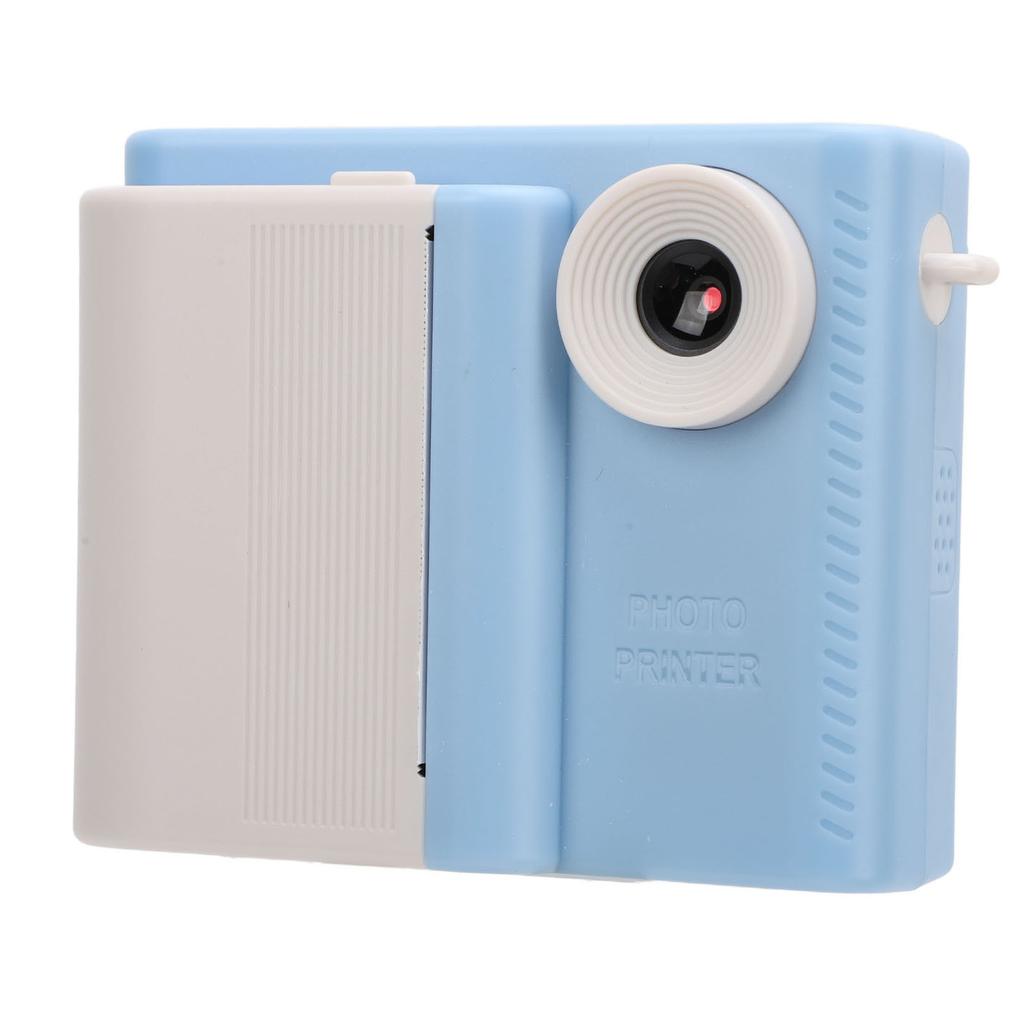 Kids Print Camera with 3 Rolls Printing Paper HD Dual Lens Photo Video Recorder for Outdoor Game
