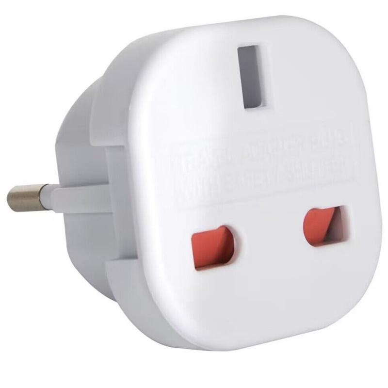 Pure Copper EU/US/AU to UK Safety Shutter Power Adapter