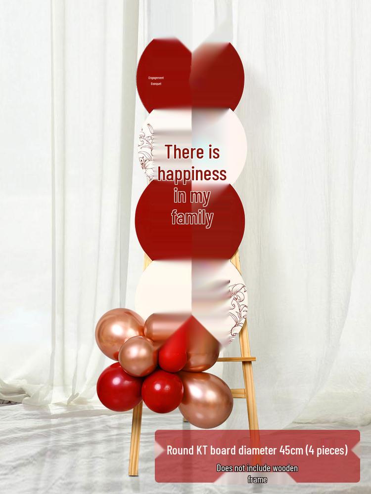 Customized Wedding Reception KT Board and Artificial Flower Display Stand