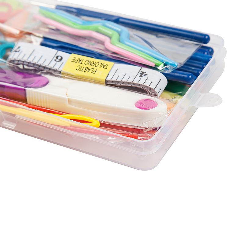 Hand Knitting Kit Silicone Hook Stitch Marker Crochet Hook Set for Beginner With Box