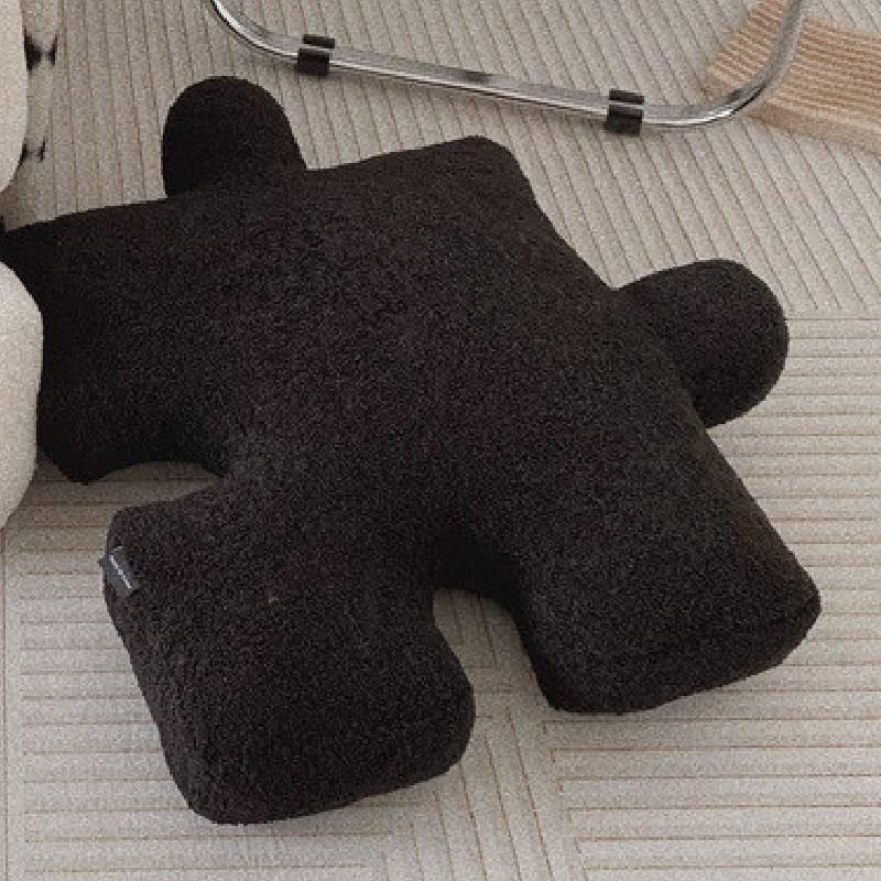 

Spliced Shaped Special Plush Throw Pillow Sofa Cushion Decorative Gifts Toy чёрный