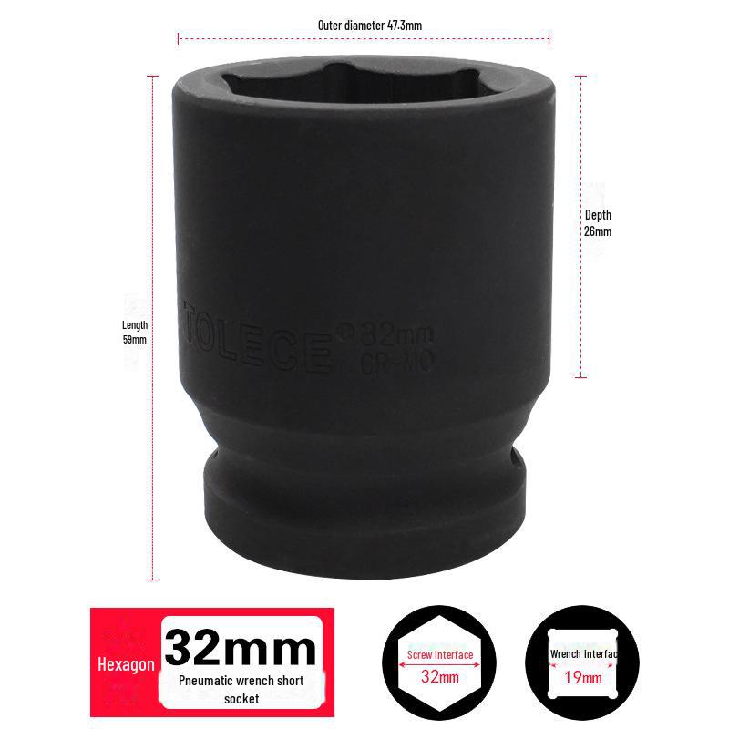 Tolis Heavy-Duty 3/4 Series Pneumatic Hex Socket Wrench for 17-41mm Tires