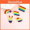 Creative Rainbow Series Cartoon Brooch With Heart Shape Design For Unique Style Accessories