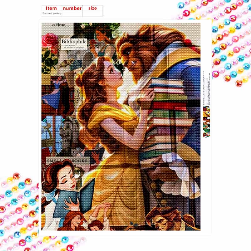 Disney Diamond Painting Kit Beauty and the Beast Scene Home Decor Craft Perfect Gift Idea Diamond Art