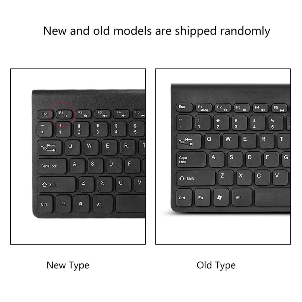 Jectse Wired Keyboard and Mouse Set, Ultra-Slim USB Wired Keyboard with Optical Mouse and Mouse, Plug and Play, Round Keycaps, for PC Laptops (Black)