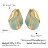 Yori Multi-Color Chubby Resin Earrings for Women Stainless Steel Popular Premium Classic Jewelry Wholesale