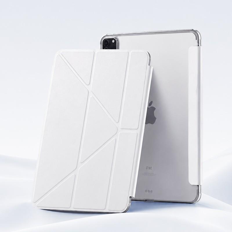 Clear Bumper Case IPad 11 Inch / Air 8 Tri-fold Stand Microfiber Lining