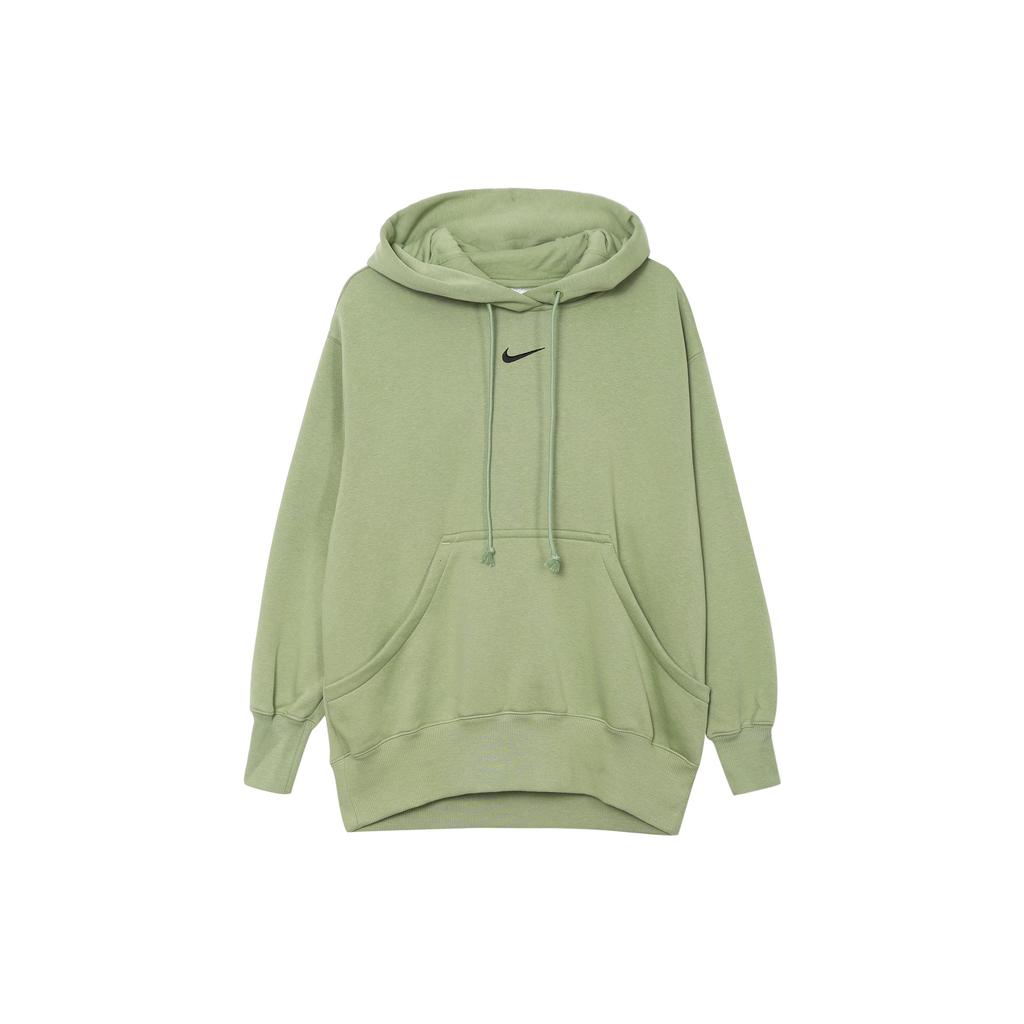 Nike Phoenix Fleece Solid Color Hooded Casual Fleece Long Sleeve Sweatshirt Women Sweatshirt Oil-Green DQ5861-386