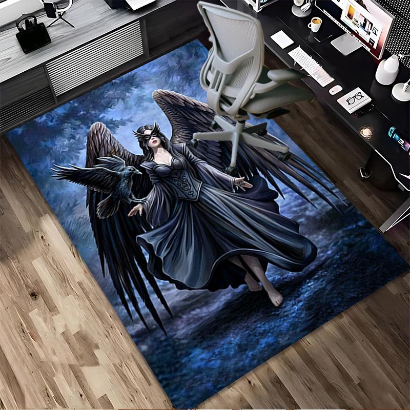 Dark Angel Living Room Nonslip Area Rug Soft Carpet For Bedroom Game Playroom Sofa Office Home Decor Doormat Christmas Gift
