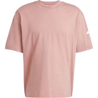 Essentials Loose Fit 3 Bar Logo Tee Men Tops Pink JF3620