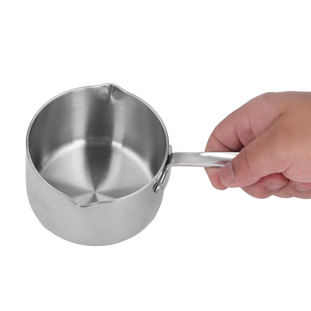 Butter Melting Pot Milk Pot Stainless Steel Hot Milk Pot Chocolate Boiled Sugar Cheese Butter Melting Pot with Dual Pour Spouts