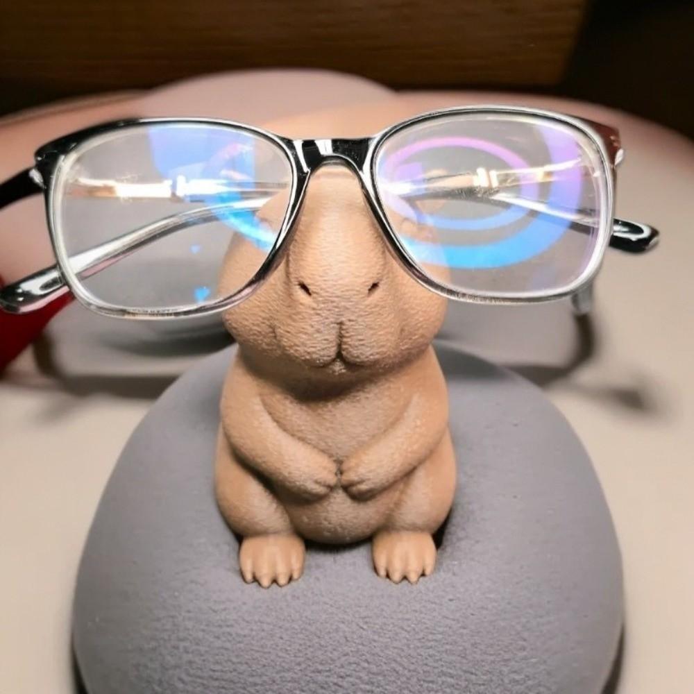 Mehrzweck-Brillenhalterständer 3D-gedruckter Kunststoff-Sonnenbrillen-Displayständer Capybara-Tierformiger Brillen-Stützhalter