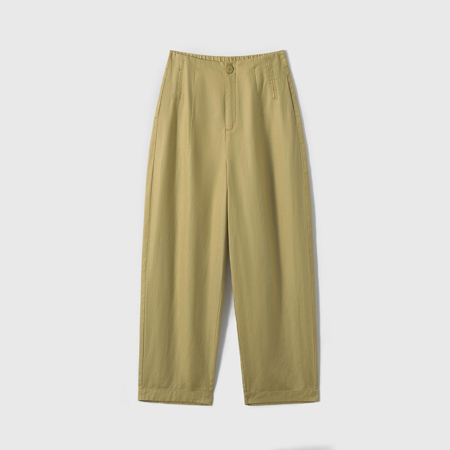

2026 Summer Women s Lightweight Tencel Linen Cropped Pants - Breathable, Loose, Casual, Straight Leg Slimming Design L 115-125 jin