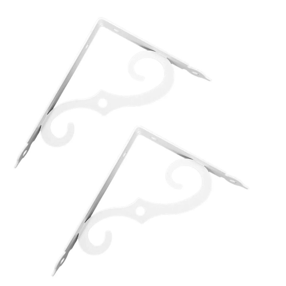 2Pcs Floating Shelf Brackets Iron Furniture Support Hardware Corner Brace  DIY Open Shelving