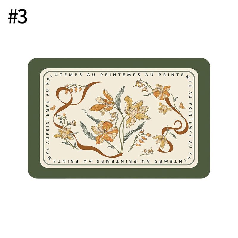 Quick Drying Dish Mat Printed Kitchen Tableware Coffee Draining Pad Dinnerware Cup Bottle Placemat Super Absorbent CoffeeMats