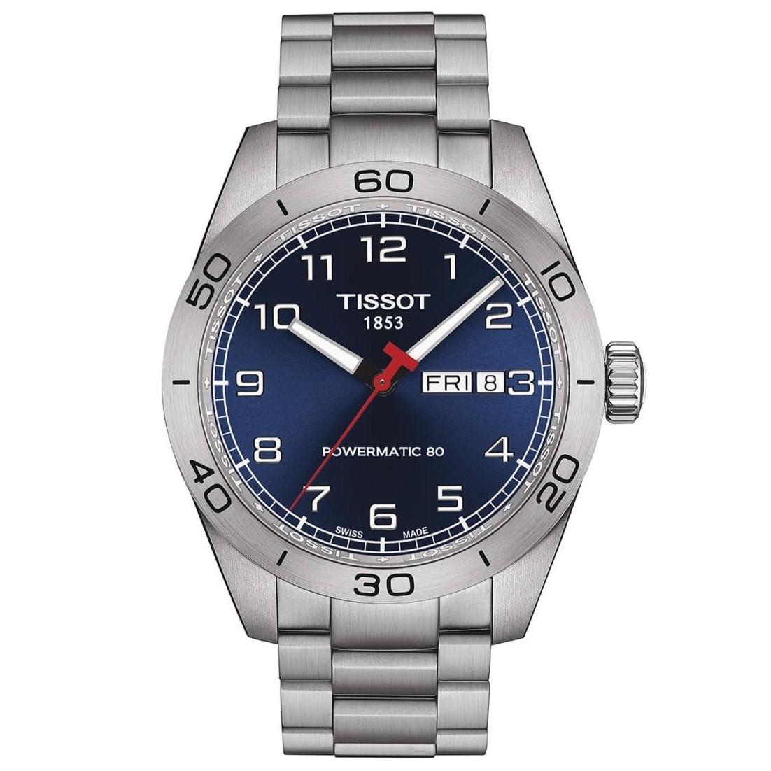 

Мужские часы Tissot T-Sport Powermatic 80 Automatic с синим циферблатом T131.430.11.042.00 / T1314301104200 синий