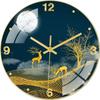 12/14-inch Simple Creative Silent Wall Clock Nordic Fashion Crystal Porcelain Clock Home Living Room Wall-mounted Glass Clock