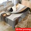 1pc Modern Light Luxury Tablecloth Rectangular Polyester Table Cover with Elegant Black Design for Spring & Summer Decor