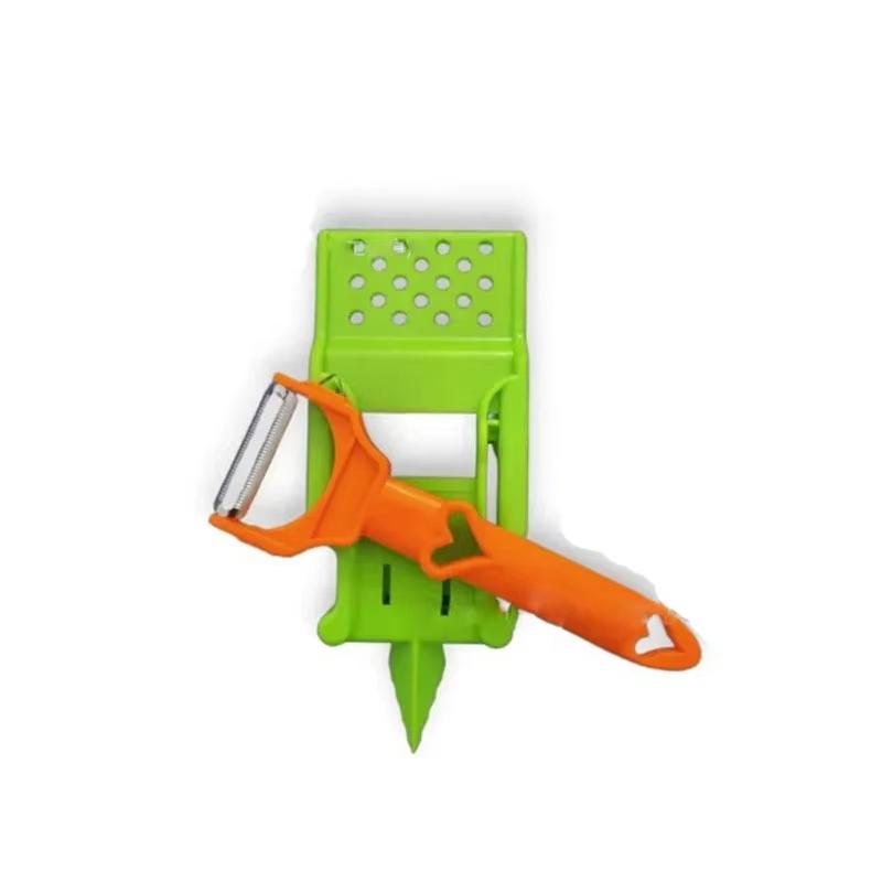 

Multi Potato Peeler Portable Stainless Steel Fruit Slicer 2-in-1 Multifunctional Vegetable Chopper Tool For Home Kitchen