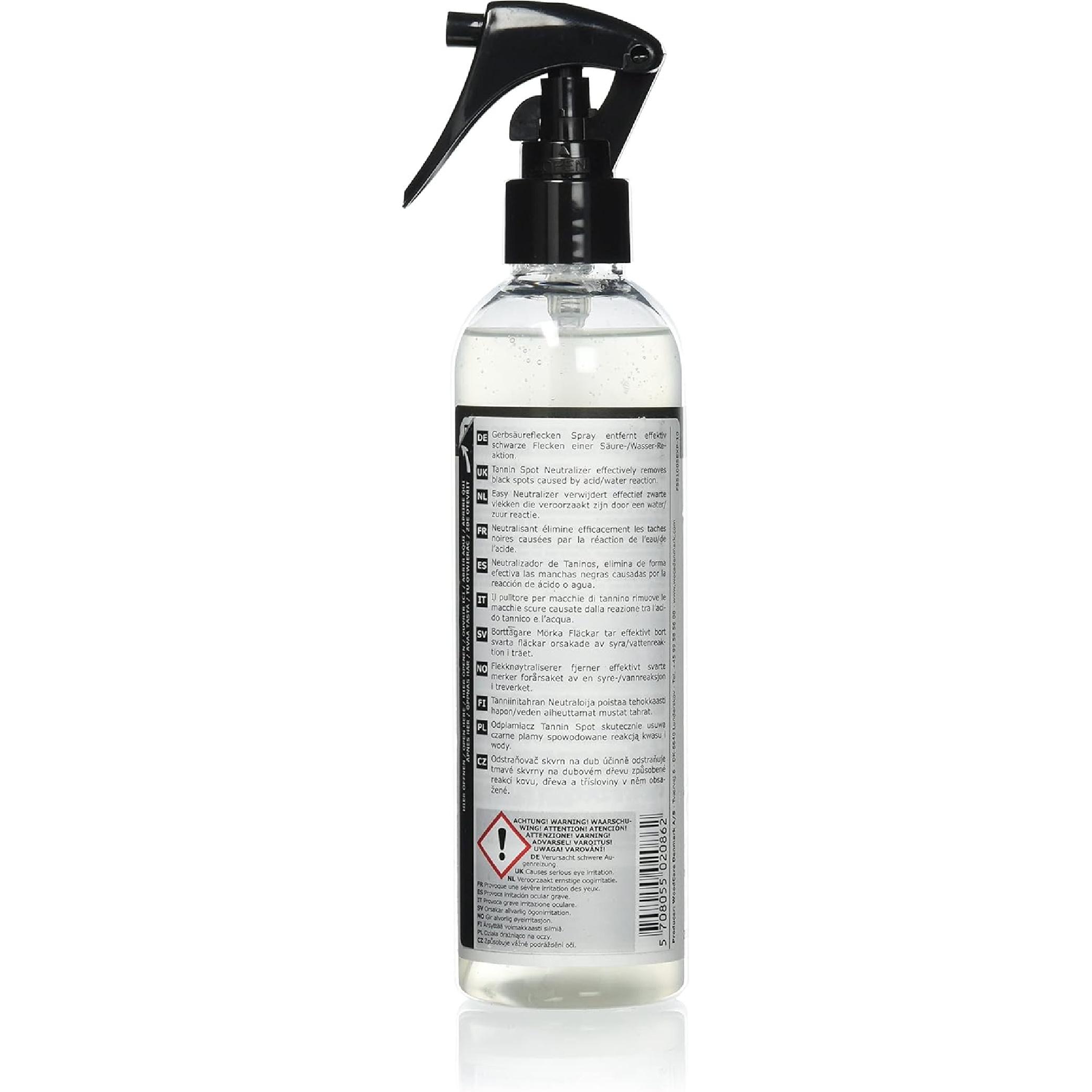 

WOCA Denmark Tannin Spot Remover - Removes Black Stains and Rings On Wood Furniture, Wood Cabinets, Wood Floors and Millwork - 9oz