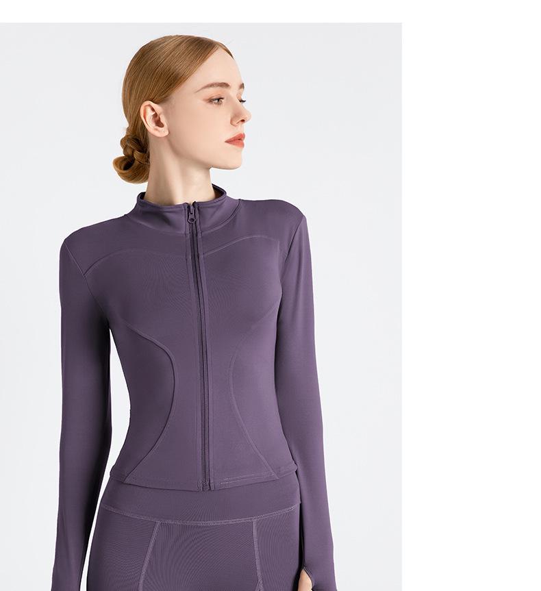 Damen Sportjacke mit schnell trocknendem Stoff, schmal geschnitten und mit Fleece gefüttert, für Fitness & Yoga