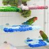 Warm Velvet Plush Bird Perch Anti-Slip Bird Hammock Bed Parrot Cage Platform  Budgie