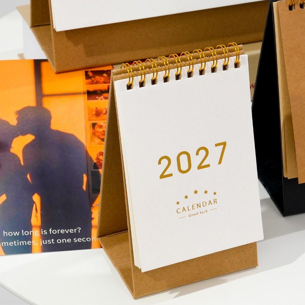 Multi-function Desktop Paper Calendar Standing Planner Scheduler 2027 Desk Calendar Home Office