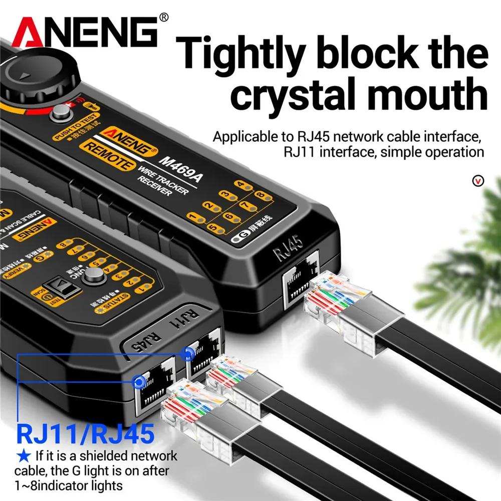 2026 Multifunktionaler Netzwerkkabeltester RJ45 RJ11 ANENG M469A Netzwerk-Analysator LAN-Kabeltester Draht-Tracker Tracer Toner-Detektor Leitungsprüfwerkzeuge